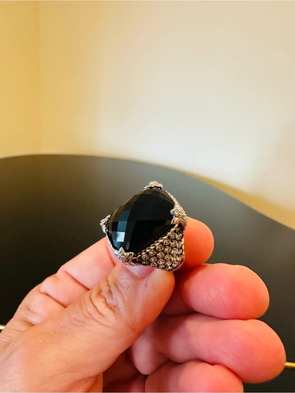 Judith Ripka Luxury Vintage Retro Designer Couture Runway Authentic Formal Ring